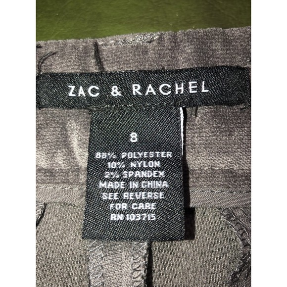 Zac & Rachel Velvety Soft Career Pants, Straight Leg Grey, Buisness Casual SZ 8 - Picture 10 of 11
